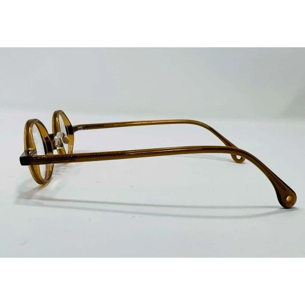 BETSION Handmade Round Eyeglasses‎ Frames B-98201-4 50-23-140 Amber John Lennon